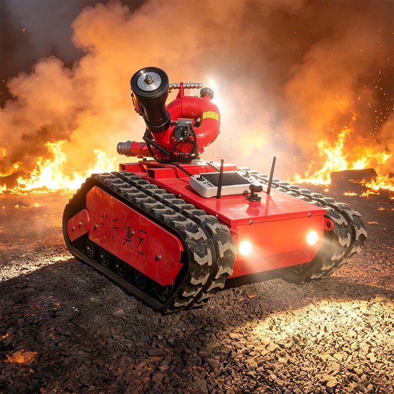 Top-Selling Remote-Controlled Crawler Fire Monitor Robot | 60L/S Long-Range Fire Suppression