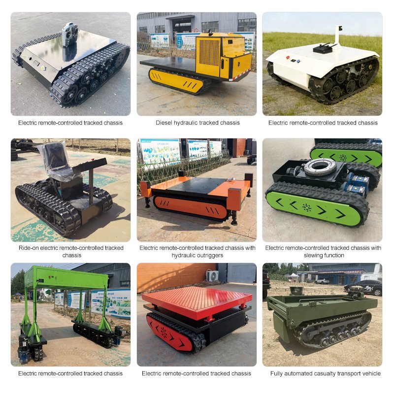 Electric Remote-Controlled Crawler Chassis: All-Terrain Mobility Solution for Industrial, Agricultural & Rescue Applications